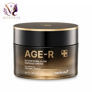 کرم روشن کننده مدیکیوب مدل AGE-R Glutathione Glow Capsule Cream حجم 50 میل