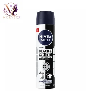اسپری ضدتعریق مردانه نیوآ Black & White Invisible Original حجم ۱۵۰ میلیلیتر | NIVEA MEN