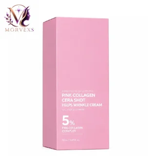 جعبه کرم ضد چروک Pink Collagen Cera Shot موروکس (Morvexs) - بسته‌بندی محصول