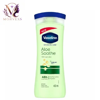 لوسیون بدن وازلین مدل Aloe Soothe عصاره آلوئه ورا حجم ۴۰۰ میلی‌لیتر | فروشگاه Morvexs