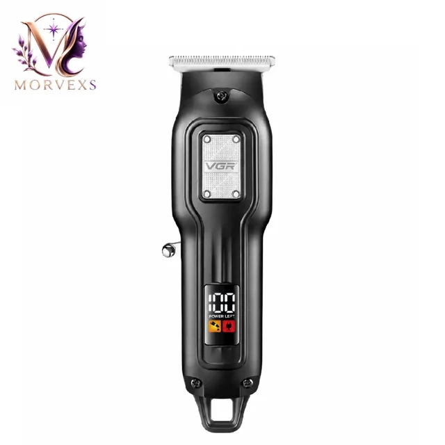 ماشین اصلاح مش و سر VGR V-071 مشکی حرفهای با نمایشگر دیجیتال | خرید از Morvexs