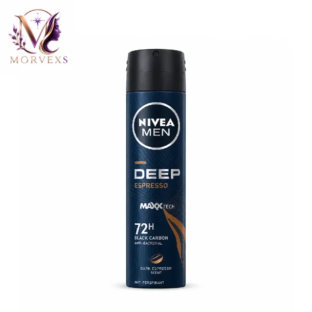 اسپری ضد تعریق مردانه نیوآ مدل Deep Espresso Black Carbon محافظت ۷۲ ساعته حجم ۱۵۰ میلی‌لیتر